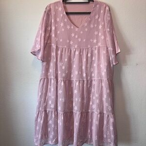 Brand New Mauve Pink Tiered Babydoll Dress | Size Small (US 4-6)